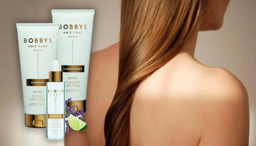 BOBBYS Hair Care-produkter för att detoxa håret naturligt. Schampo, balsam och serum med lavendel och lime.